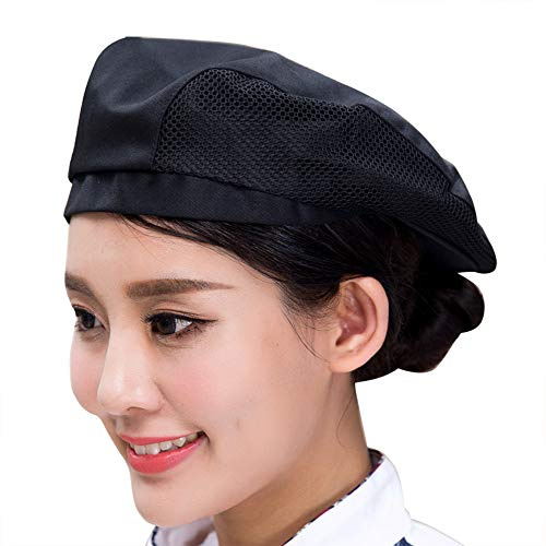 ITODA Unisexe Chapeau de Chef en Coton Toque de Cuisinier Béret de Cuisinier Respirant Chapeau Casquette Cuisine Traiteur Cap Turban Doux et Confortable pour Cuisine Restauration Boulangerie