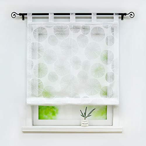 Joyswahl Voile Weiß Raffrollo mit Kreise Ausbrennerqualität »Alicia« Schals Fenster Gardine mit Schlaufen BxH 140x150cm 1 Stück