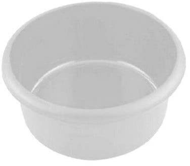 TRTO 26cm Plastic Small Round Bowl Washing Up Basin Sink Kitchen Easy To Use (Cream Color)