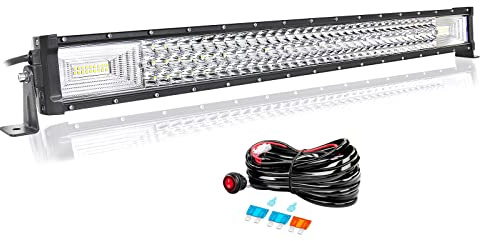 Willpower 32 Zoll 81CM 405W Led Arbeitsscheinwerfer Bar Led Scheinwerfer 12V 24V Wasserdicht Flutlicht Spot Led Bar für Offroad Auto Traktor Zusatzscheinwerfer Rückfahrscheinwerfer mit Kabelbaum