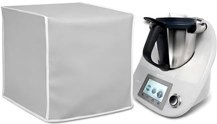 HOMELAY Coperchio per Bimby TM5. Su Misura Per TM5 (Non Universale), Ecopelle Antimacchia e Antibatterica, Produzione Artigianale in Europa, Copri per Bimby TM5. Colore Grigio