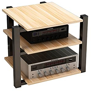 luckxuan Boxenständer Audio-Halterung-Bodenstau-Audio-Halterung Moderne Wohnzimmer-Kabinett-Rack-Video-Medienhalterung Dreischichtige Audio-Halterung 25,59 Zoll hoch (Color : D)