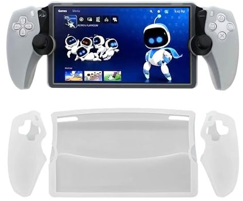WUXIDIXI PS5 Portal Silicone Protective Case, Soft Protective Skin Cover Case for PlayStation Portal Remote Player with Ergonomic Grip, Shockproof Anti-Scratch - Clear