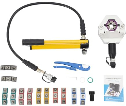 HOARLICN Pinza crimpatrice idraulica, tubo pressa crimpatura condizionatore automobilistico tubo di pressione tubo pressa crimpatura strumento auto aria condizionata riparazione idraulico