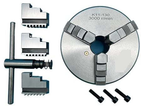 Drehlager 130 mm Metall-Drehfutter, 3 Backen, selbstzentrierendes Drehfutter, K11–130, Spannbacken, manuelles Spannfutter Torno for Drehmaschine
