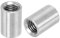 QUARKZMAN 4pz M10 Rotondo Connettore Dadi 304 Acciaio Inox Accoppiamento Dado 20mm/0,8 Lunghezza Manicotto Asta Barra Perno Dado per Staffa M10x20x14mm