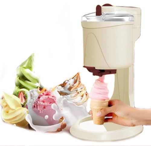 GAYAYAS Sorbetière Turbine à Glace, Machine à crème glacée Portable avec Pale de mélange détachable,pour Sorbet Glace, Crème Glacée et Yaourt Glacé
