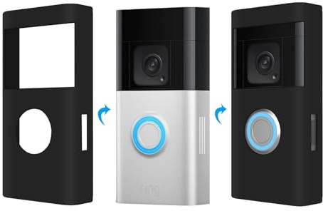 Ring Doorbell Silicone Skin Case Cover Compatible with Ring Battery Doorbell Plus/Ring Video Doorbell 2nd Gen-Protect Your Ring Video Doorbell from Direct Infringement of Weather & UV,Sun Glare
