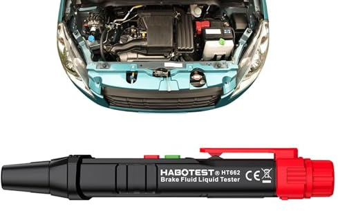 Stylo testeur de liquide de frein | Analyseur d'humidité de liquide hydraulique avec alarme de tonalité lumineuse, testeur automatique de liquide de frein pour liquides