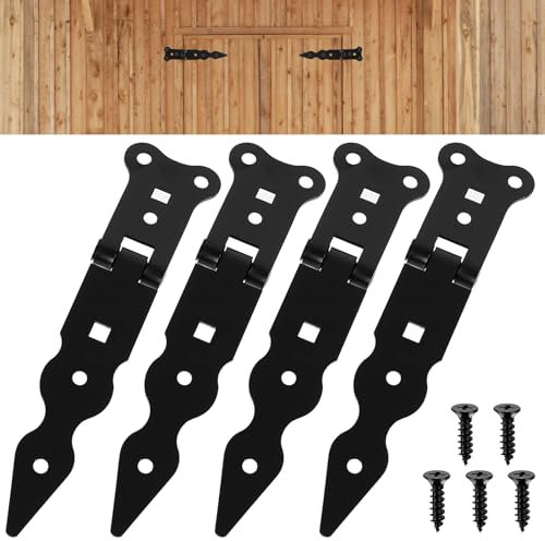 4 Pz Cerniere per Porte, 155mm Cerniere per Ante a T per Cancello, Cerniere per Legno, Cerniera per Persiana per Cancelli, Cerniere a T, Cerniera a Croce per Porta Esterna Finestre Giardino (150mm)