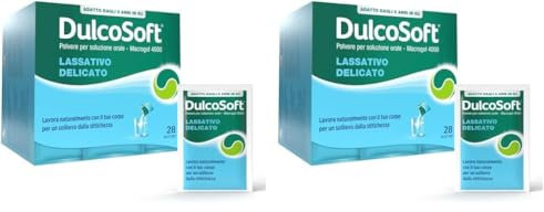 DulcoSoft Lassativo con Macrogol, Rimedi Stitichezza Adulti e Bambini - Senza Glutine, Senza Zucchero, Senza Lattosio - Lassativo Delicato per Irregolarità Intestinale, Stipsi (28 Bustine)