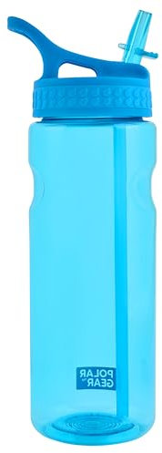Polar Gear Aqua Grip Water Bottle – BPA-Free Reusable Water Bottles With Straw – 650ml Sports Water Bottle Perfect for Gym, Cycling & Work, Azure