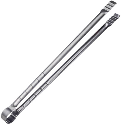Jukeoiu Pinzas de barbacoa para parrilla, pinzas de metal largas gruesas y resistentes, accesorios ergonómicos para barbacoa, para el hogar, restaurante, camping al aire libre, picnic