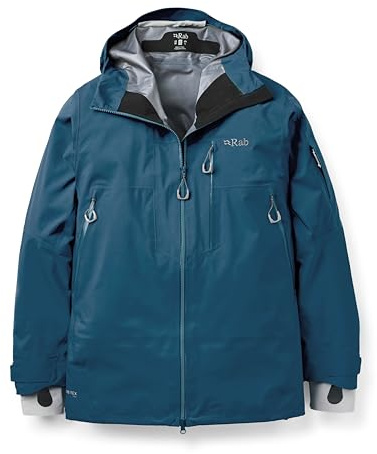Rab Men’s Khroma Latok Gore-Tex Pro Jacket - GTX Waterproof Breathable Coat for Skiing & Backcountry Touring - Tempest Blue - Medium