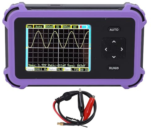 Handheld Digital Oscilloscope Portable Mini High Precision 8.33MS/S Sampling Rate 1MHZ Bandwidth for Beginners Teaching Automotive Diagnostics ABS Material 228g