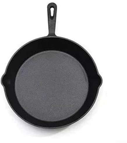 Zilimontt Poêle à griller multifonction en fonte pour la cuisine en plein air – 26 x 26 x 5 cm noir pour braiser, rôtir et frire sur la cuisinière et flamme nue avec chaleur uniforme (25 cm)