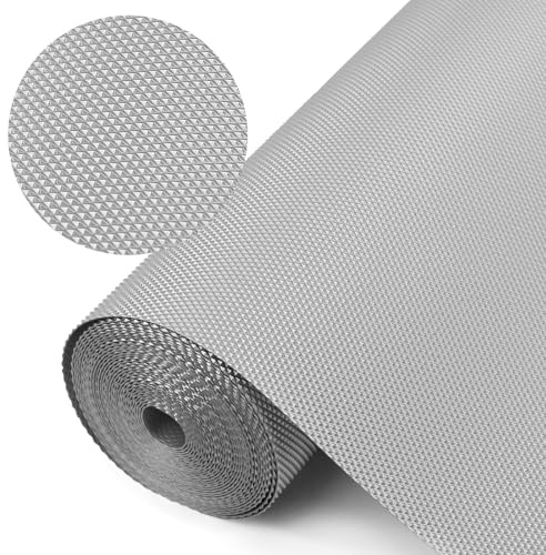 Bcuuozeeing Lådmatta 50 x 500 cm, EVA-material, vattentät, halkfri matta, köksskåpsmatta, icke-självhäftande för lådor, hyllor, skåp, kylskåp