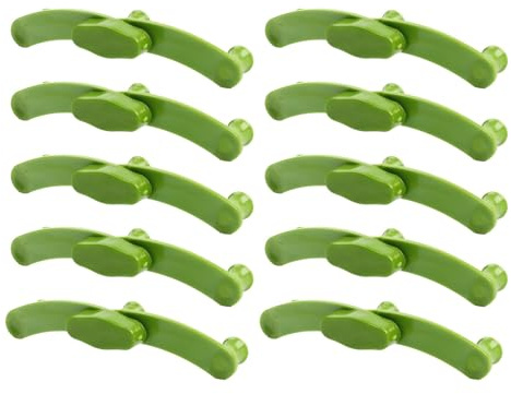 Gettimore Adjustable Fruit Tree Branch Shaper 10 Pcs - Plastic Plant Training Tool for Bonsai, Branch Spreader for Healthy Growth, Green