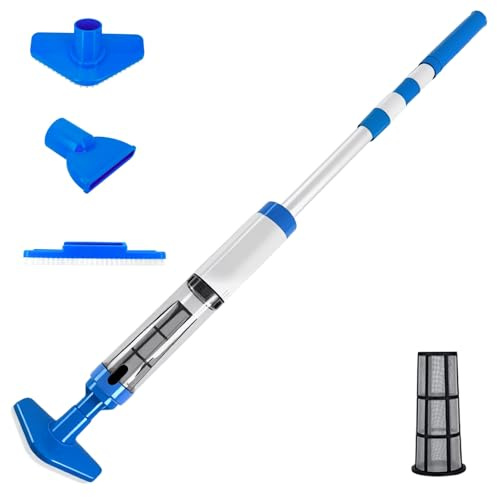 Bostar Aspirapolvere per piscina a batteria con asta telescopica, 3 in 1, senza fili, per piscine e spa