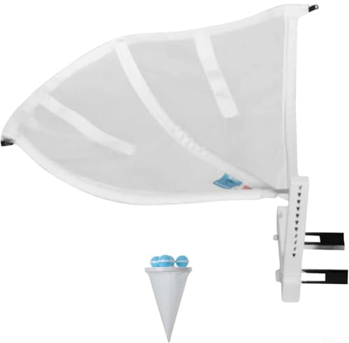 CNANRNANC Rete raccogli biancheria per lavatrici a carico frontale, 25 x 15 x 12 cm, rete bianca con telaio in ABS, trasferimento senza cadute su asciugatrice o cestello