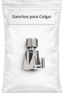Ganchos para colgar Cuadros sin Agujeros - Gancho Automático 20 kg | Sistema Autoblocante | Ajuste con una Mano | Compatible con Nylon y Cable | Para Galerías y Decoración Profesional (1 unidad)