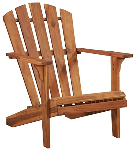 SooIarix Adirondack-Gartenstuhl Akazienholz Massiv, 69,5x87x91 cm, Naturöl Behandelt, Ergonomisch, Wetterfest, für Garten Terrasse Balkon