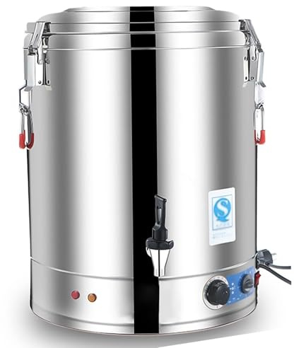 Pentola Per Zuppa Di Pesce, Urna Per Catering Commerciale In Acciaio Inossidabile 304 Di Grande Capacità, Erogatore Di Acqua Calda, Controllo Della Temperatura 30-110 °C(50L)