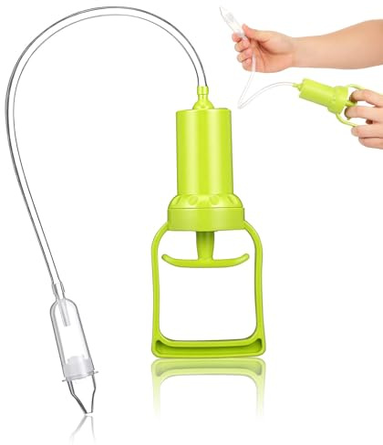 GRIRIW Nasal Irrigation System for Babies Manual Nose Cleaner Suction Device Plastic Material for Newborns Gentle Mucus Removal Home Use