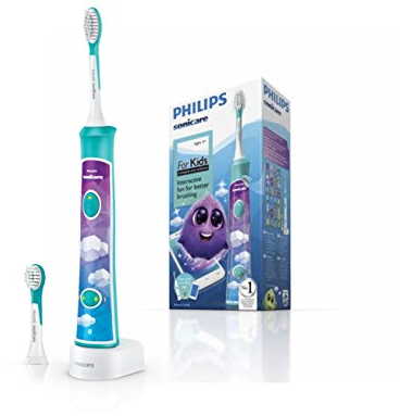 Philips Sonicare for Kids Brosse à Dents électrique HX6322/04 Sonicare for Kids Brosse à Dents électrique HX6322/04, AC/Batterie, 110-220, Lithium-ION (Li-ION), Caoutchouc, 1 pièce(s),