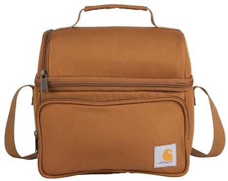 Carhartt Camping Cooler, Worksite Lunchbox, Soft Shell Lunch Bag for Construction Sites, Work and Everyday Use, Brown