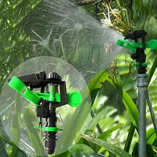 Rasensprenger aus Metall, 360 Grad verstellbar, drehbare Wasserdüse, Impulsregner für Bewässerungssystem