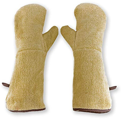 GOLDMAN SERVICE - Guanti da forno professionali, termici, resistenti al calore 350°C. Guanti protettivi per barbecue resistenti alle alte temperature