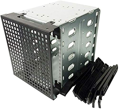 Boîtier interne pour disque dur SATA HDD 3,5 5 baies dans 3 baies de 5,25 conçu avec un espace de ventilation de 12 cm