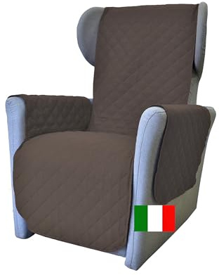 Moonange - 1-Sitzer Sesselbezug mit Armlehnen - Sitzfläche 55 cm - Wasserdichter Sessel-Sofa-Bezug - Schonbezug - Anti-Rutsch - Fleck - Reversibel - Kratzer - Frost - Braun