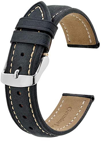 BISONSTRAP Uhrenarmband, Vintage Leder Ersatz Armband, Bandbreite-14mm 15mm 16mm 17mm 18mm 19mm 20mm 21mm 22mm 23mm 24mm
