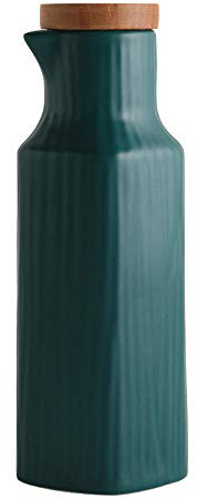OnePine 300ml Ceramic Oil Dispenser Bottle Oil Bottle Cruets No Drip, Olive Oil Dispenser, Condiment Container with Lid