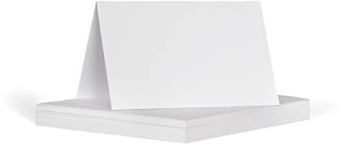 Name place cards | plain white folded table name cards for party reception birthday 25 50 or 100 pieces | name cards for table setting | wedding name cards | (25 cards)