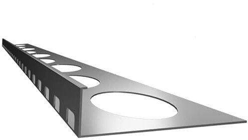 Renoplast® SZ15 Profilo paragradino in alluminio per pavimenti in resina | 200 cm Alu | Angolo paragradino | Profilo gradino Alu | Guida per piastrelle | Angolo combinato