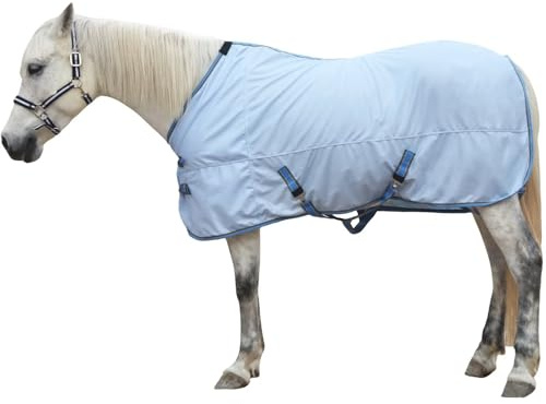 LEAFOREST Horse Mesh Fly Sheets - Lightweight Breathable Standard Neck UV Protection Sheet Blue, 75IN