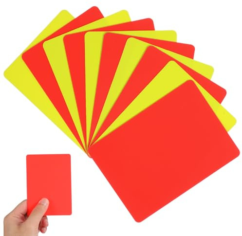 CORHAD Referee Cards Set 10 Pieces Red and Yellow Soccer Cards Portable Lightweight Standard Size Football Judge Cards for Match Officiating and Sports Referee Accessory