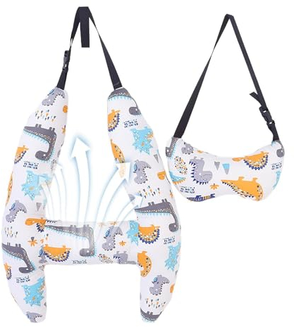 Teksome Kopfstütze für Kinder, H-förmig, für Babys, Kleinkinder, Reisekissen für Autositz, Körper und Kopf, Kinderkissen, Baby-Nackenkissen