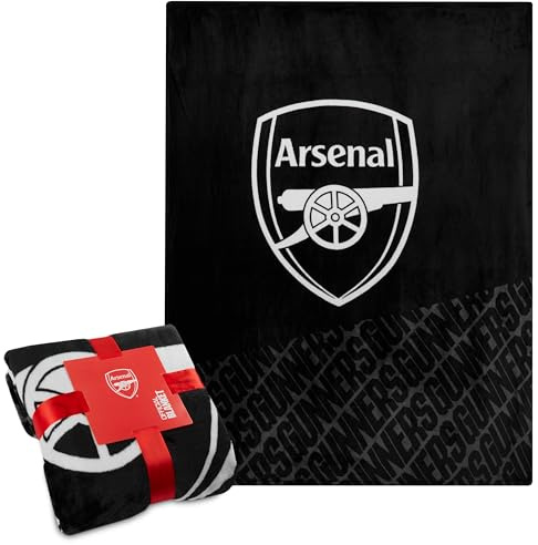 Arsenal F.C. Fleece Bed Blanket Soft Sofa Throw for Bedroom Travel Home Decor 125 x 150cm, Birthday Gifts for Men