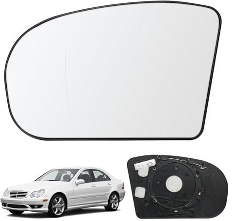 Spiegelglas Heizbar Links Ersatz für Mercedes C-Klasse W203 CL203 S203