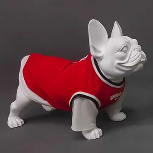 Schaufensterpuppe Stehende Schaufensterpuppe mit Hund für Kleidung, Weißes Statuenmodell Einer Französischen Bulldogge, Einteilige Kleiderpuppe für Hunde