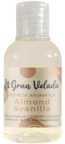 Almond & Vanille aromatisk essens | Intensiv och stämningsfull doft | Perfekt för parfymer, tvål och ljus | Användning i kosmetika och ljustillverkning | 250 ml
