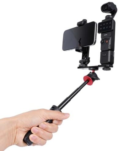 PellKing Osmo Pocket 3 Phone Holder Set Expansion Accessories + Universal Mini Extension Pole Tripod Compatible with DJI OSMO Pocket 3 and Smartphone