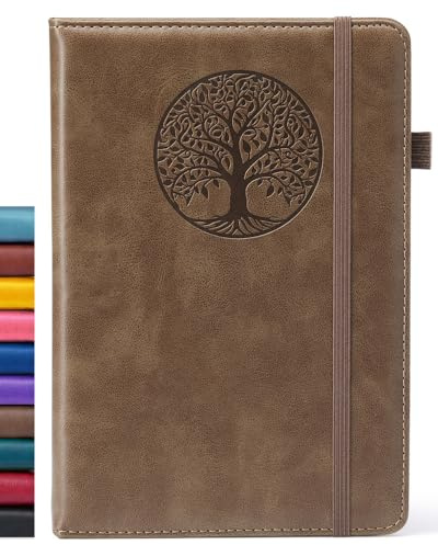 BIYUNRO Lined Journal Notebook for Women & Men, Hardcover Leather Journals for Writing, Diary, Note Taking, Work & Travel, A5