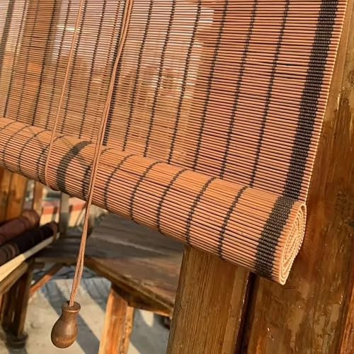 Tenda Bamboo Esterno Tenda Oscurante A Rullo da Esterni Protezione Solare, Tapparella Avvolgibile Privacy in Bambù per Veranda Giardino ufficio,Personalizzate
