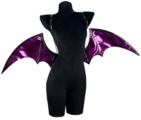 KORURACLUB Ailes cosplay halloween ailes de chauve-souris ailes de succube vêtements accessoires ailes de chauve-souris ailes de diable (Violet)