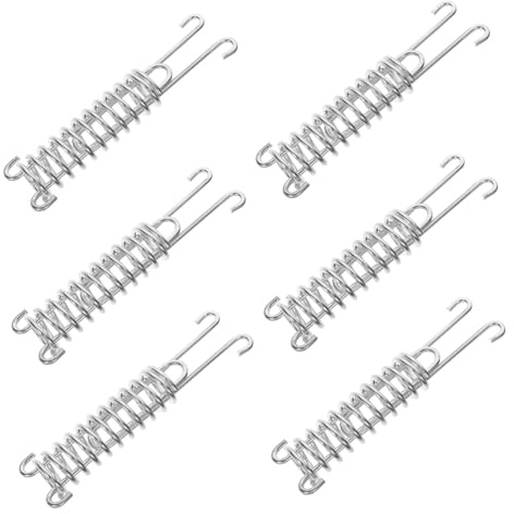 DECOMELODY 6 Fibbia Molla Tenditore in al Carbonio Clip per Tende e Fissaggio Resistente per Esterni per Tende Gazebo e attività Outdoor